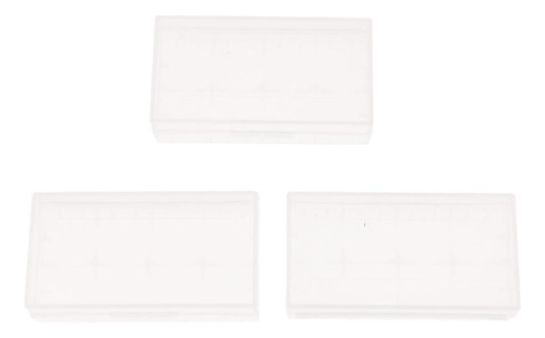 3x Caja De Almacenaje De Batería Plástico Duro Blanco