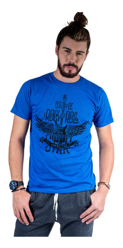 Camiseta Estampado Rock And Roll Top