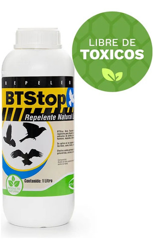 Btstop Aves, Repelente Natural Líquido, 1 Lt.