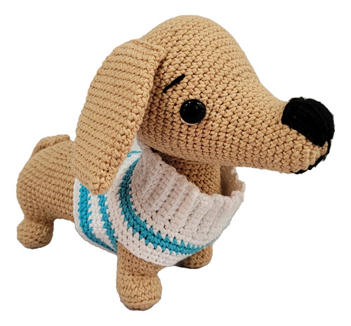 Perro Perrito Salchicha Amigurumi Muñeco Tejido Artesanal