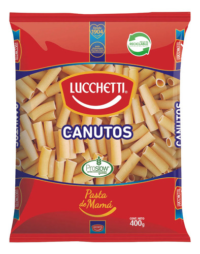 Fideos Canutos Lucchetti 400gr(3 Unid)super