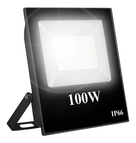 Imagen 1 de 1 de Reflector LED Libercam LIBREF-100W/RFLEC-39 100W con luz blanco frío y carcasa negro 220V