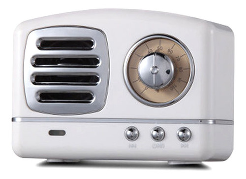 Imagem 7 de 9 de Caixa De Som Portatil Retro Vintage Bluetooth Lt-s005 Branco