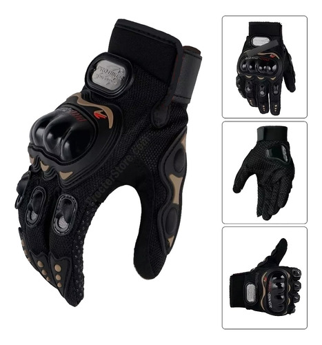 Guantes Moto Ciclista Con Proteccion En Nudillos Y En Palmas