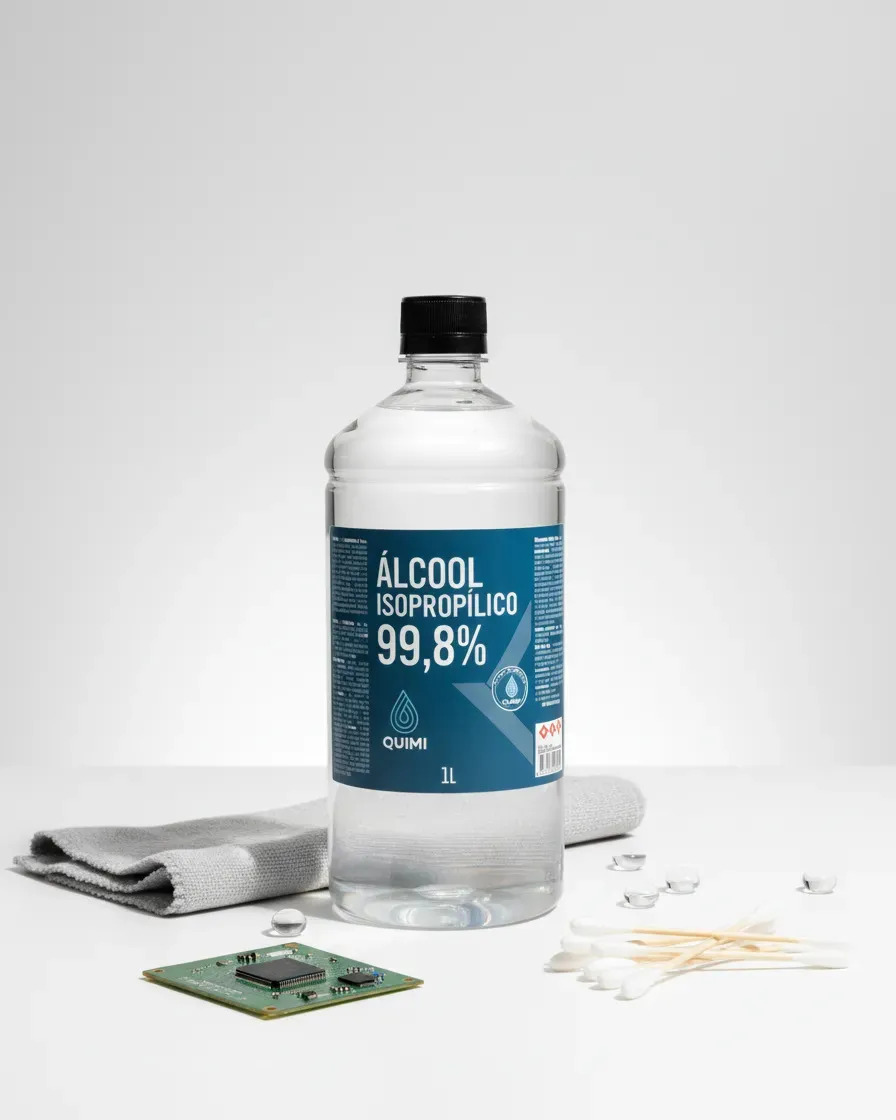 Álcool Isopropílico 99,8% 1l, Limpeza De Tela, Placa, Eletrônico, Isopropanol