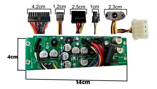 Fonte Mini Pc Automação Nuc Itx Dc 12v Pico Psu 20pin