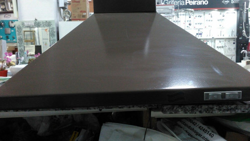 Campana Cocina Everest Marron Tipo Piramide Motor Y Luz