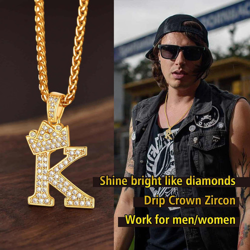 Chainspromax Letra Nombre Joyería Mens Oro Inicial E Name