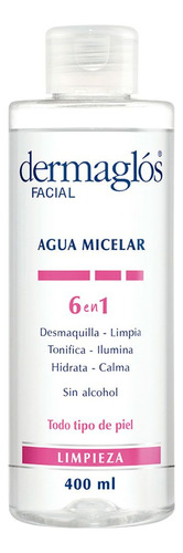 Dermaglós Facial Agua Micelar 6 En 1 Desmaquillante