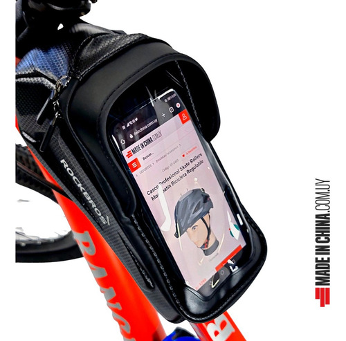 Imagen 10 de 10 de Bolso Para Bicicleta Rockbros Porta Celular Anti Agua