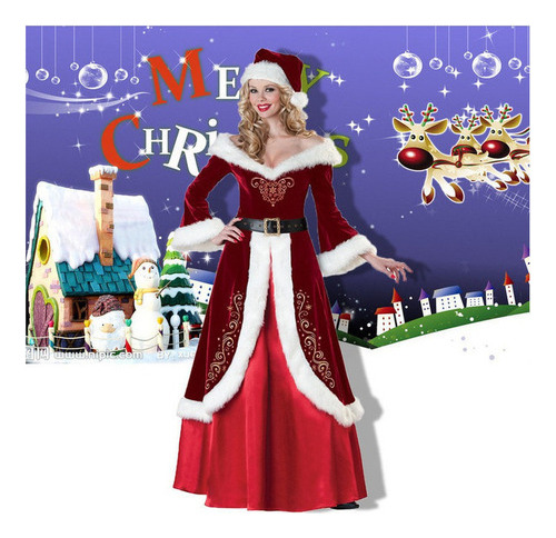 Vestido De Navidad Femenino De Santa Claus