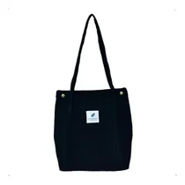 Comprar Carteras Mujer Tote Bag Tela Bolso Porta Celular Urbano Color Negro Diseño De La Tela Liso