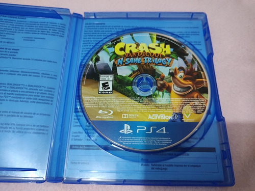 Crash Bandicoot N Sane Trilogy Original Para Ps4 Físico (Usado)