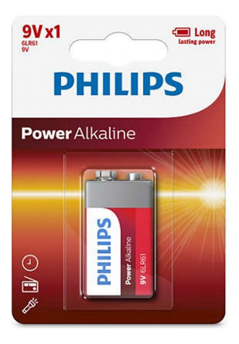 Pila Batería Alcalina 9v Philips (1 Uni) 6lr61 - Dropper