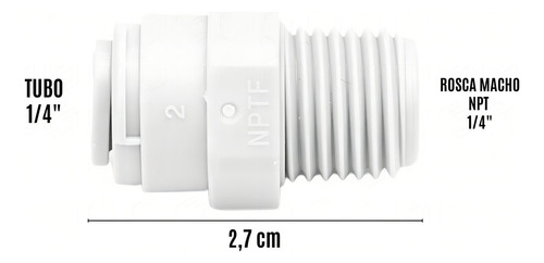 Dmfit - Tubo 1/4 X Rosca Macho Npt 1/4 - Amc0404 - 04 Un