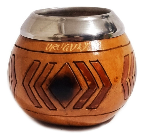 Mate De Calabaza Perita Tallado Para Yerba Mate + Regalo