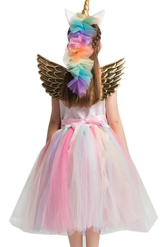 Imagen 4 de 9 de Disfraz De Unicornio Infantil 3 A 9 Años Halloween Ltf Shop