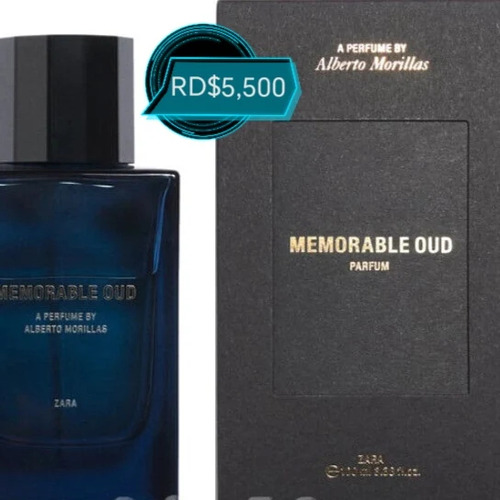 Zara Memorable Oud Parfum Alberto Morillas 3.38 Oz (100 Ml) 