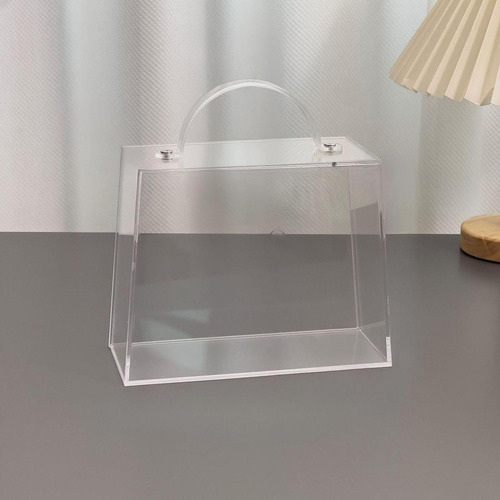 Caja De Flores Tote Transparente Acrílico 19x15x16cm