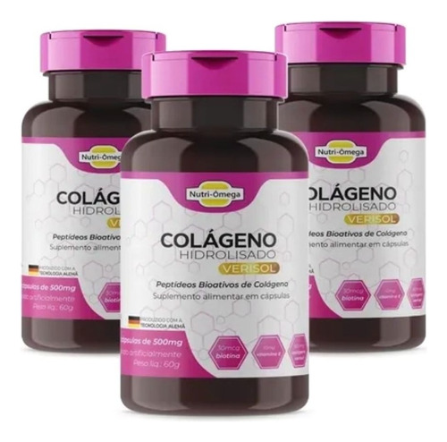 Colágeno Hidrolisado Verisol Completo Vitaminas Kit 06 Meses Sabor Natural