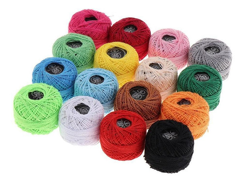 16x Crochet Thread Set Balls Colors Thread For Crochet