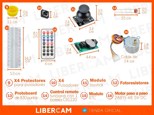 Imagen 5 de 10 de Kit Arduino Uno Para Principiantes Robotica + Estuche