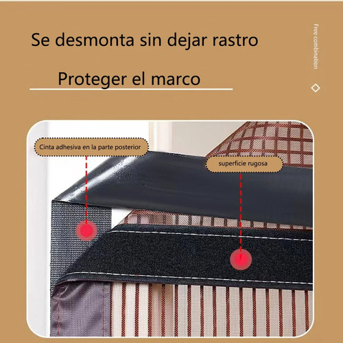 Cortina Magnetismo Mosquitera Para Puertas Variadas Color 210x90 FOOFOO