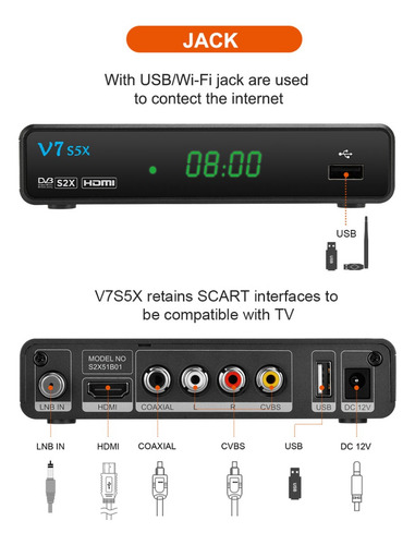 Receptor Satélite Decodificador Tv Banda C Ku Dvb-s/s2/s2x