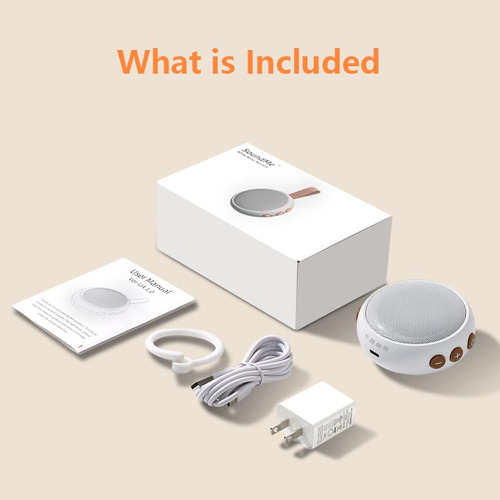 Máquina De Ruído Branco Soundme Mini Travel Com 30 Sons