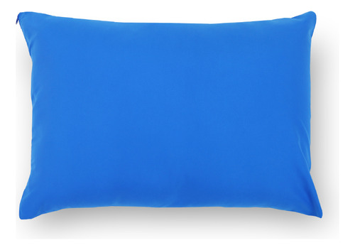 4 Funda Para Almohada Hotelera Con Cierre Microfibra Standar Color Azul rey