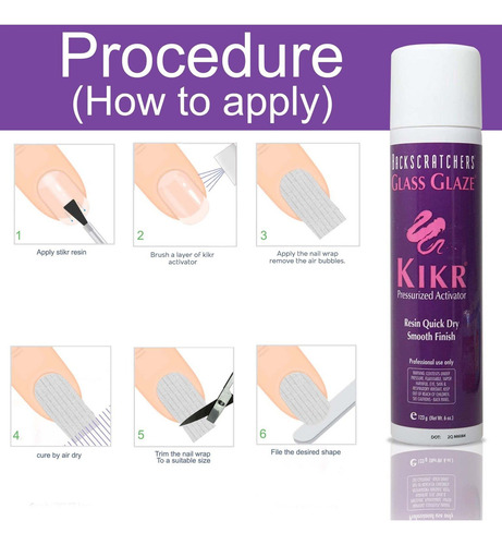 Activador Kikr Pegamento Para Extensiones De Uñas Con Envolt