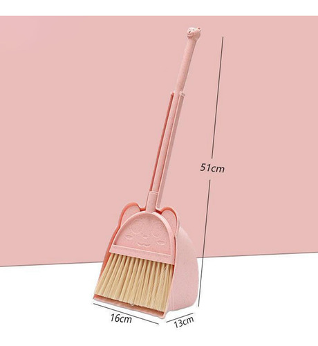 Mini Recogedor Y Escoba Para Niños, Juguetes Rosa