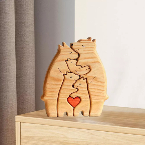 Puzle Madera La Familia Bear Con 5 Osos.