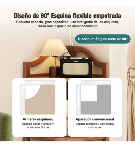 Librería Moderna De Madera Moderno Multifuncional 6 Niveles Marrón
