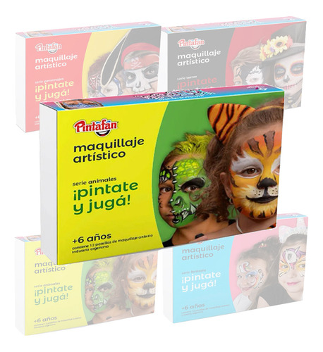 Kit Maquillaje Artistico Pintura Para Niñas Fiesta Carnaval