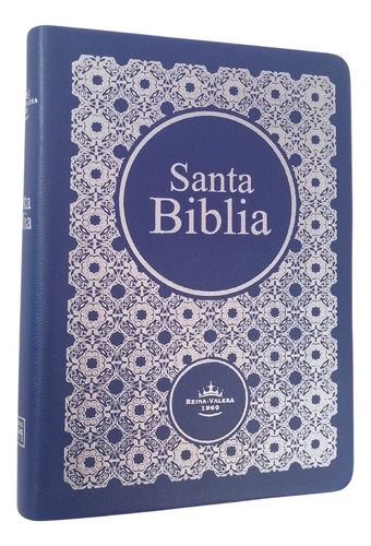 Biblia Reina Valera 1960 - Mediana - Tapa Vinilica Azul