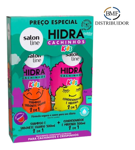 Kit Sh+cond Hidra Capilar Cachinhos Kids 300ml Salon Line