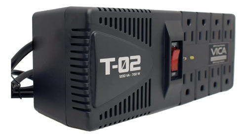 Regulador Vica T-02 De 1200va/700w 8 Contactos