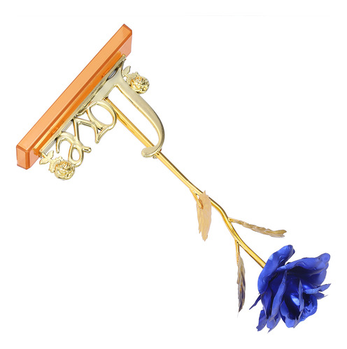 Flor Artificial De 24 Quilates Con Forma De Rosa Dorada Para