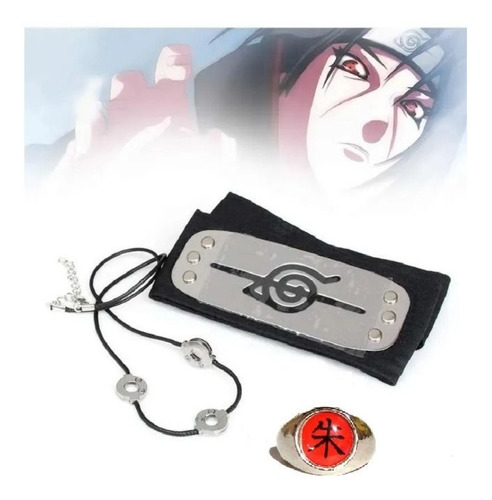 Collar Itachi + Anillo Itachi Metalizado  + Vincha Itachi-