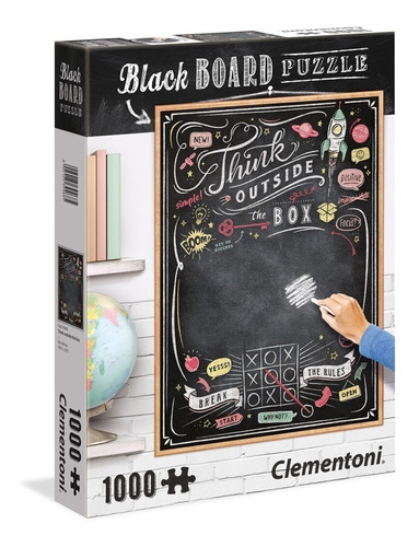 Imagen 1 de 5 de Rompecabeza Puzzle Pizarron Negro X 1000 Piezas Clementoni