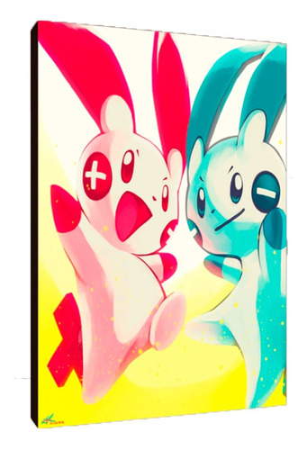 Cuadros Poster Pokemon Plusle Minun 60x90 (mun 4)