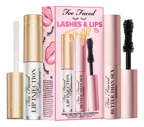 Too Faced | Lashes & Lips To Go | Kit Para Viaje