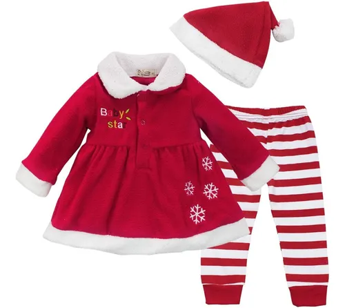 Vestido papa noel bebe niña best sale