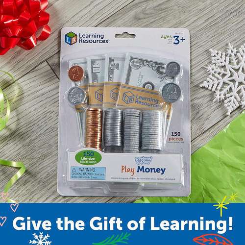 Learning Resources Dinero Ficticio Para Niños 150 Piezas. Color Varios