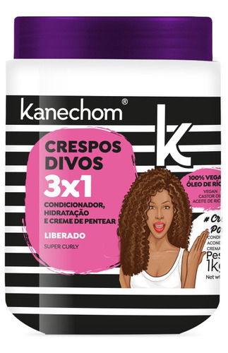 Crema De Peinar Crespos Divos - 3x1 Kanechom