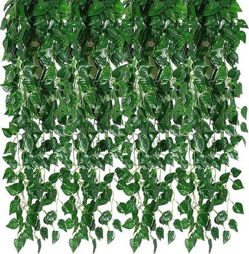 Imagen 1 de 6 de Enredadera Hiedra Artificial Pack X12 Vertical Muro Potus