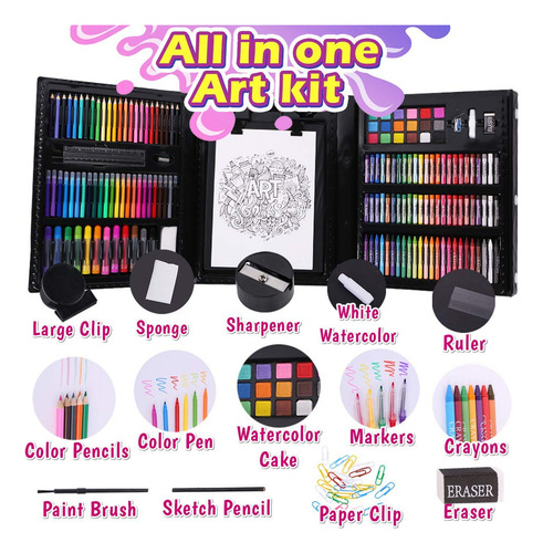 Jgo Dibujo Y Pintura Para Niños 238 Pzas Jgo Pintura Colorac