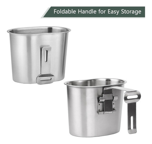 2pcs 1000ml 600ml Juego De Tazas De Cantimplora Militar De