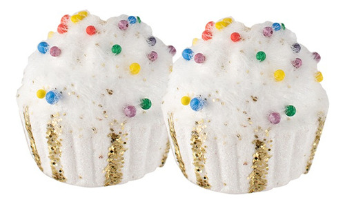 Helado Cup Cake Decoracion Colores Para Fiestas X2